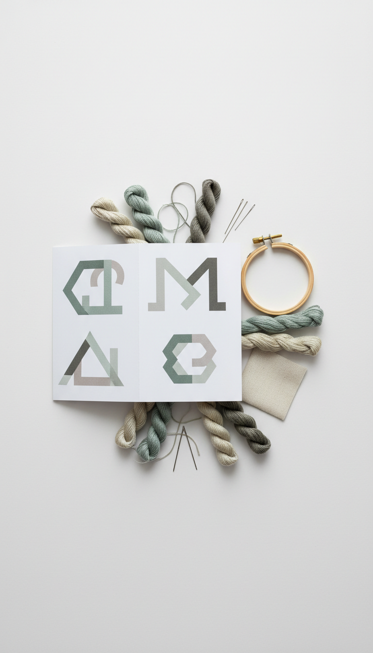 Modern Monogram PDF embroidery pattern