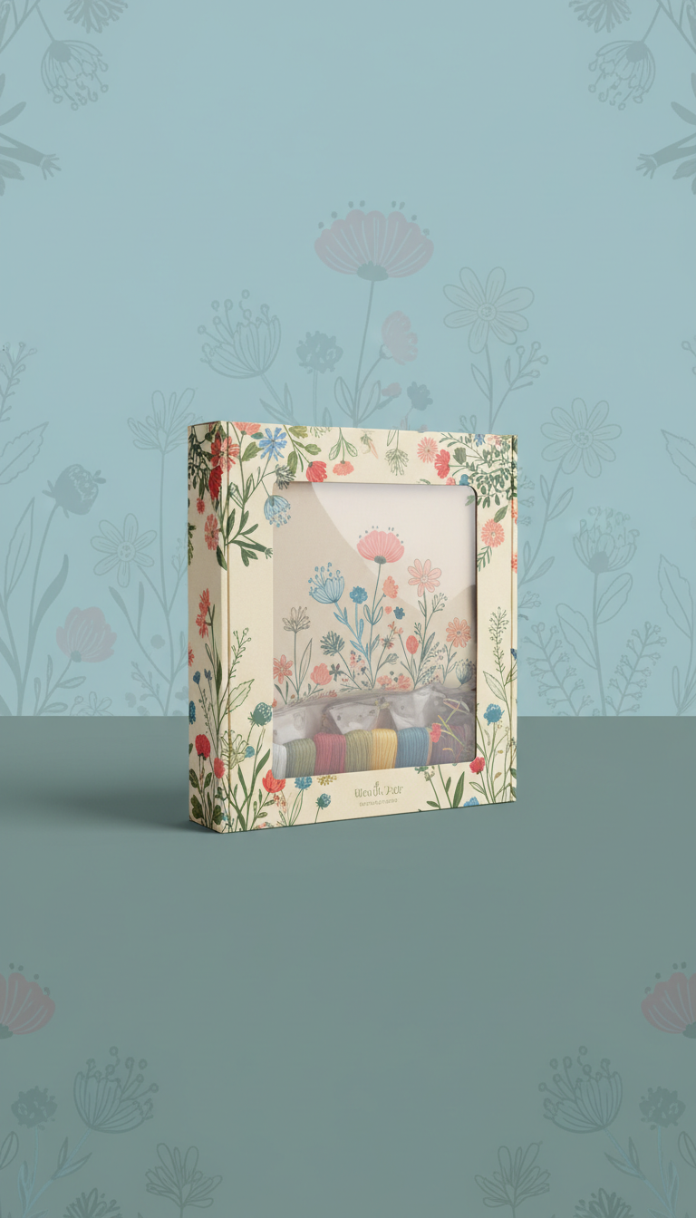 Wild Garden printed embroidery kit